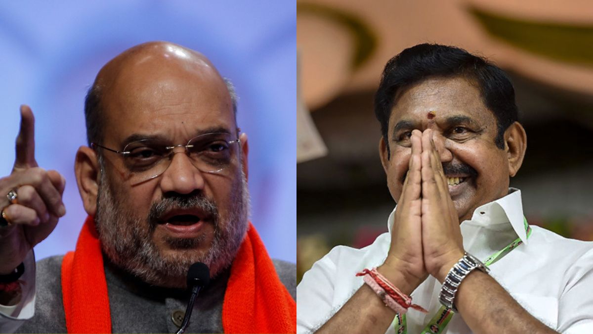 Union Home Minister Amit Shah (L) and AIADMK general secretary Edappadi K. Palanisami | Reuters, PTI